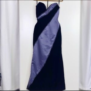 Bob Mackie I Vintage Silk & Velvet Evening Gown 6